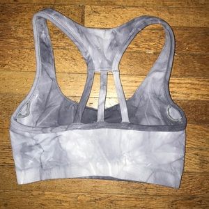 Athleta grey tie dye sports bra